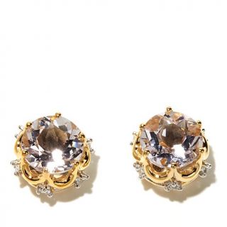 Victoria Wieck 2.1ct Pink Amethyst and White Topaz Earrings