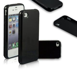Brightgate NEW Black JELLY TPU GEL Plain Rubber Snap on Case Cover For iPhone 4 4S 4G 4TH Cell Phones & Accessories