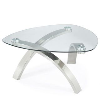 Zaria Shaped Glass Top Cocktail Table Magnussen Home Furnishings Coffee, Sofa & End Tables