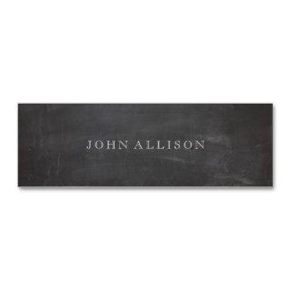Cool Aged Vintage Guy's Black Calling Card Business Cards