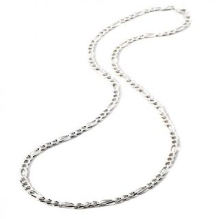 Sterling Silver 4mm Figaro Chain 16" Necklace