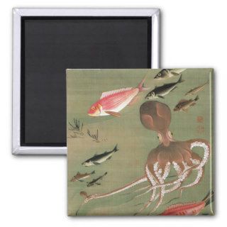 27. 諸魚図, 若冲 Various Fishes, Jakuchū, Japan Art Magnet