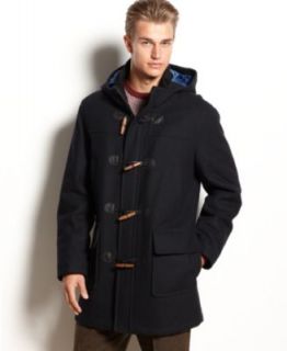 Nautica Coat, Hooded Wool Blend Water and Wind Resistant Toggle Coat   Coats & Jackets   Men