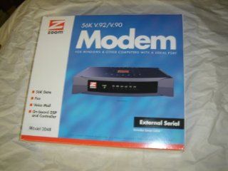 Zoom 3049 Data/Fax Modem. 56K V.92 V.44 EXT SERIAL MODEM WITH CABLE POWER SPIKE PROTECTION DMODEM. Serial   1 x RJ 11 Phone Line, 1 x RS 232 Serial   56 Kbps Computers & Accessories