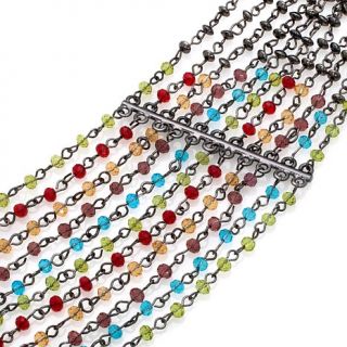 FERN FINDS Multicolor Bead 11 Row Chain 17" Necklace