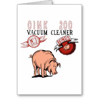 Oink 200 Pig Vacuum Cleaner   Groovy Man Card