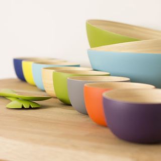mini me bamboo lacquered bowls by green tulip ethical living
