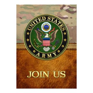 US Army Emblem Custom Invite