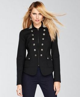 INC International Concepts Jacket, Military Embellished Blazer   Jackets & Blazers   Women