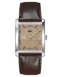 Lacoste Watch, Mens Brown Leather Strap 2010518   Watches   Jewelry & Watches