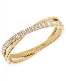 Michael Kors Gold Tone Pave Criss Cross Bracelet   Fashion Jewelry   Jewelry & Watches