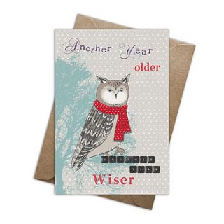 wise old owl card by ashley thomas