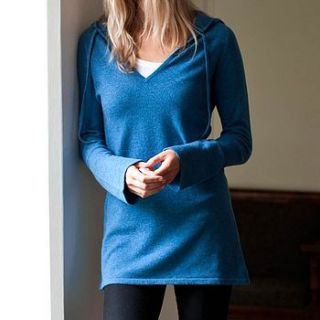 cashmere hooded tunic by willowcashmere