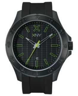 XNY Watch, Mens Tailored Streetwear Black Silicone Strap 44mm BV8081X1   Watches   Jewelry & Watches