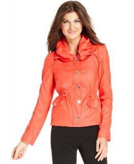 Ellen Tracy Jacket, Long Sleeve Faux Leather   Jackets & Blazers   Women
