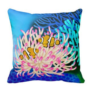 Coral Reef Clown Fish in Anemone Pillow