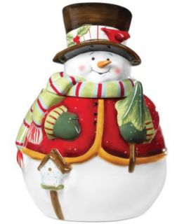 Christopher Radko Stately Snowman Cookie Jar   Holiday Lane