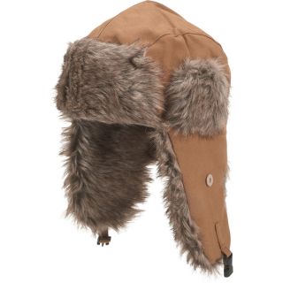Canvas Trapper Hat — Brown, Medium  Hats