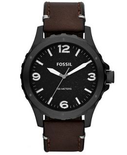 Fossil Mens Nate Brown Leather Strap Watch 45mm JR1450   Watches   Jewelry & Watches