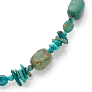 Studio Barse Turquoise Bead and Leather 37" Necklace
