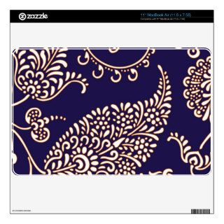 Damask vintage paisley girly floral chic pattern decal for MacBook air