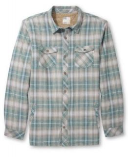Fox Sherpa Lined Plaid Flannel   Casual Button Down Shirts   Men