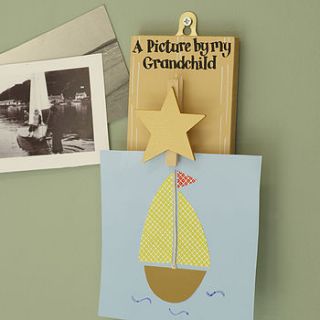 'a picture by my grandchild' peg board by angelic hen