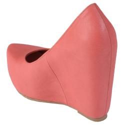 Journee Collection Women's 'Kim 2' Faux Leather Fashion Wedge Pumps Journee Collection Wedges