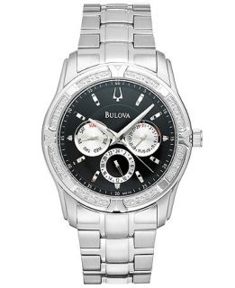 Bulova Mens Diamond Accent Stainless Steel Bracelet Watch 42mm 96E115   Watches   Jewelry & Watches