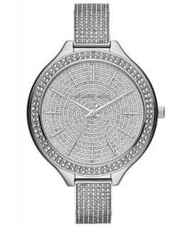 Michael Kors Womens Slim Runway Glitz Stainless Steel Bracelet Watch 43mm MK3250   Watches   Jewelry & Watches