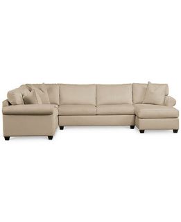 Conrad Fabric Chaise 3 Piece Sectional   Furniture