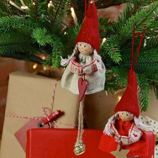 hanging doll decoration by lisa angel homeware and gifts