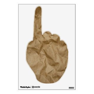 Wrinkled Crumpled Paper Texture   Brown Wall Sticker