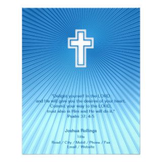 Christian Cross on blue background Full Color Flyer