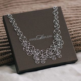 silver lace necklace by arabel lebrusan
