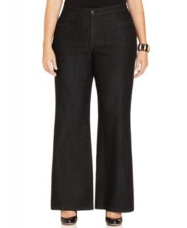 NYDJ Plus Size Filipa Trouser Jeans, Dark Enzyme Wash   Jeans   Plus Sizes