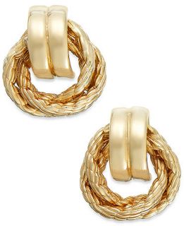 14k Gold Rope Door Knocker Earrings   Earrings   Jewelry & Watches