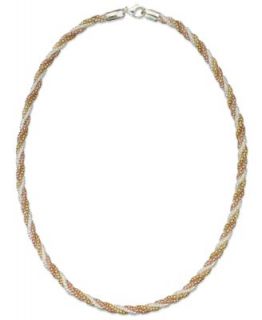 Giani Bernini 24k Gold over Sterling Silver Necklace, Braided Necklace   Necklaces   Jewelry & Watches