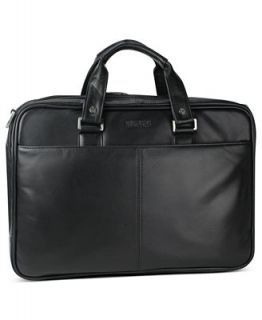 Kenneth Cole Reaction Leather Double Gusset Laptop Brief   Business & Laptop Bags   luggage