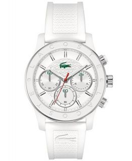 Lacoste Watch, Womens Chronograph Charlotte White Silicone Strap 40mm 2000800   Watches   Jewelry & Watches