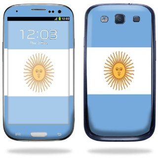 Protective Vinyl Skin Decal Cover for Samsung Galaxy S III S3 Cell Phone Sticker Skins Argentina Flag Cell Phones & Accessories