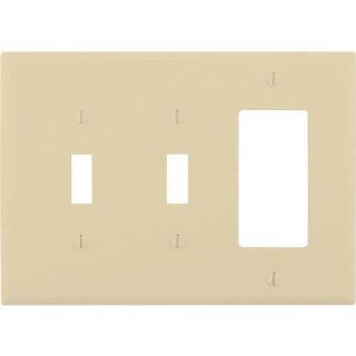 Cooper Wiring Devices PJ226V Ivory 2toggle/1rocker Wallplate   Switch And Outlet Plates  