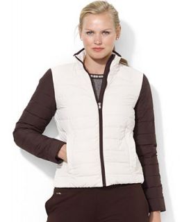 Lauren Ralph Lauren Plus Size Colorblocked Down Filled Jacket   Jackets & Blazers   Plus Sizes