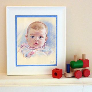 child portrait in pastel by curly kale