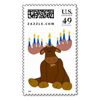 Menorah Moose Stamps