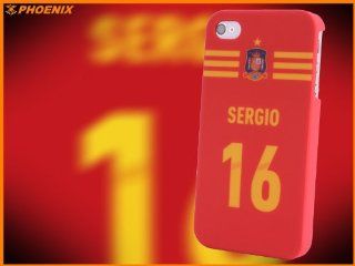 iPhone 4 & 4S HARD CASE UEFA spain SERGIO + FREE Screen Protector (D230 0018) Cell Phones & Accessories