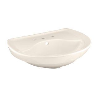 American Standard 0268.008.222 Ravenna Pedestal Sink Basin with 8 Inch Faucet Spacing and without Towel Bar, Linen    