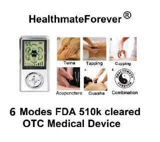 Lifetime warranty.FDA cleared HealthmateForever digital massager 6 modes 8 pcs pads for pain relief Healthmate Forever sj6m white Health & Personal Care