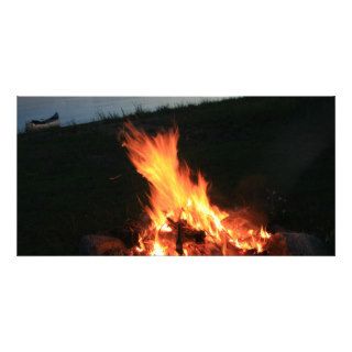 Campfire at Sunset Picture Card