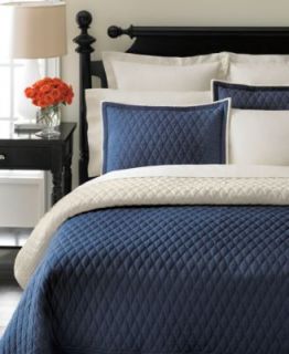 CLOSEOUT Martha Stewart Collection Solid Diamond Navy Quilts   Quilts & Bedspreads   Bed & Bath